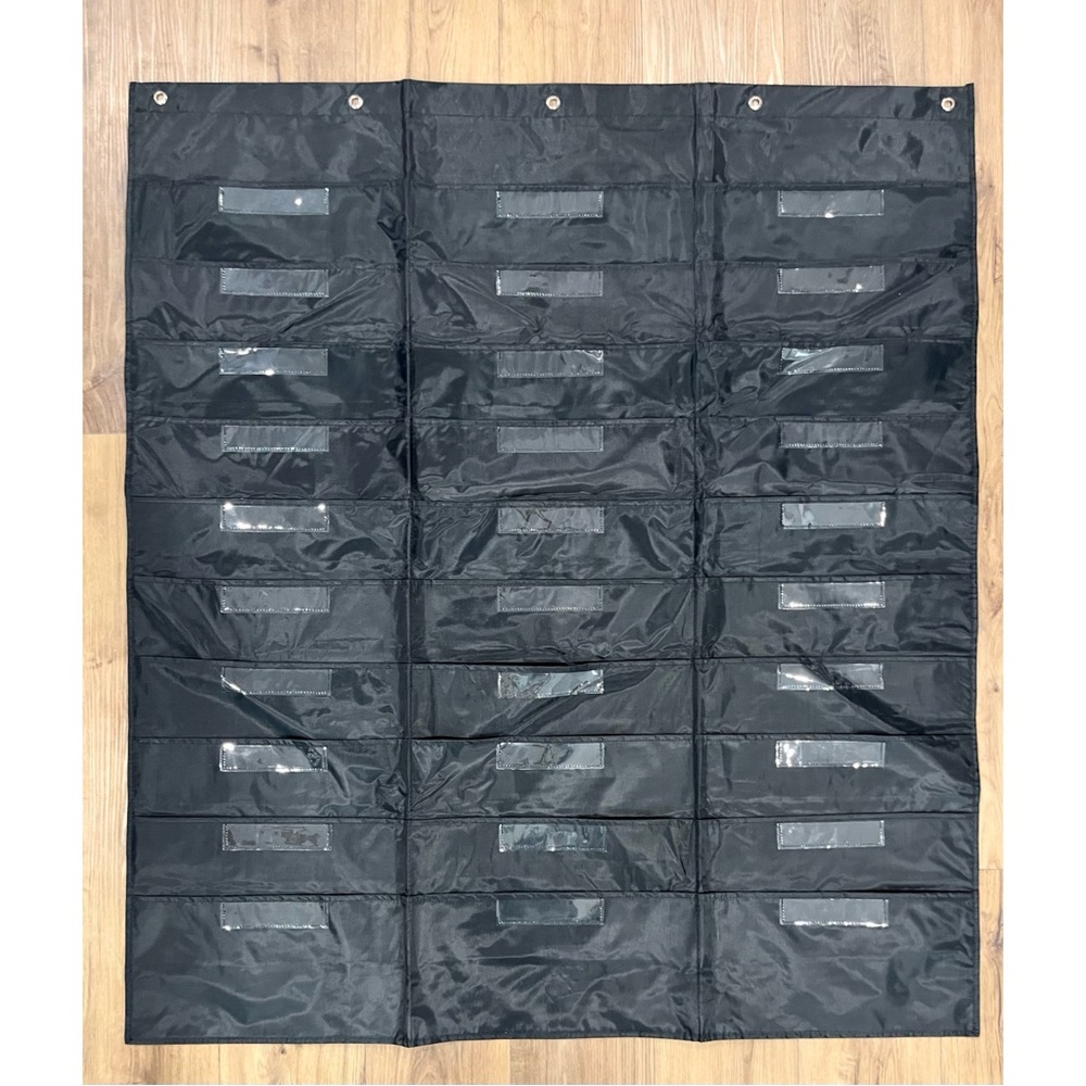 Black Hanging 30-Pocket File Pocket Chart Teacher Classroom